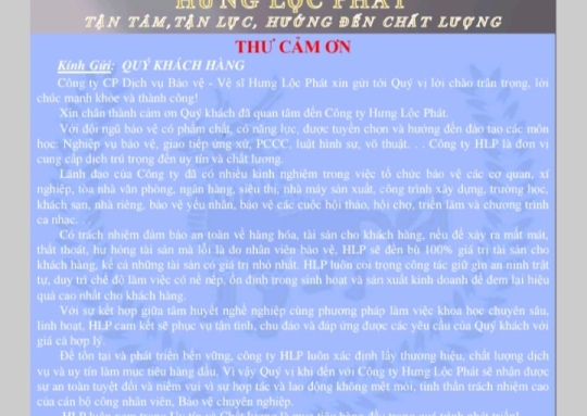 Thư cảm ơn